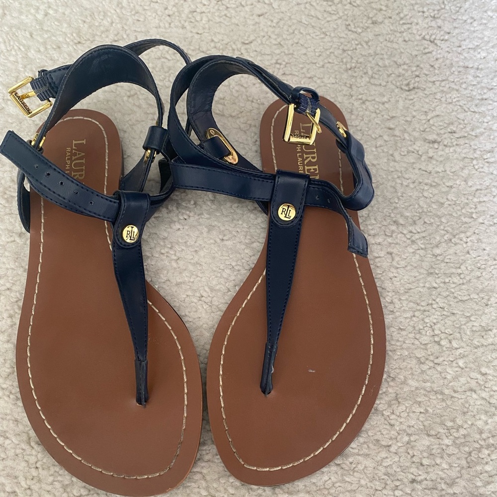 Ralph Lauren Sandals - Blue / Brown - Size 6.5